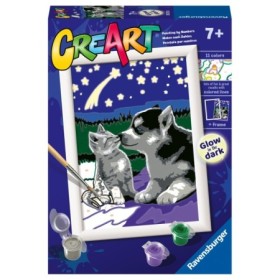 CreArt pictura pe numere pentru copii prieteni care stralucesc in intuneric